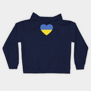 I Heart Ukraine // Heart-Shaped Ukraine Flag Kids Hoodie